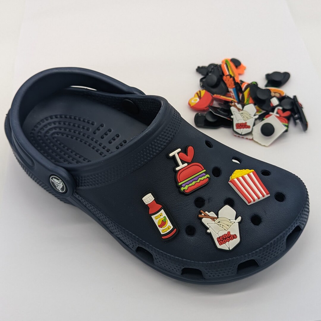 Fast Food Jibbitz Croc Shoe Clog Charms Decorations UK Burger Popcorn