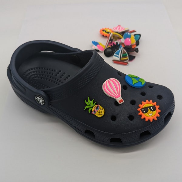 Summer Holiday Party Sun Boat Suitcase Jibbitz Croc Shoe Clog Charms Decorations UK