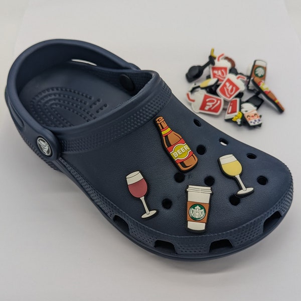 Wine Beer Coffee Coke Drink Jibbitz Croc Shoe Clog Charms Decorations UK Starbucks Coffee White Wine Red Wine