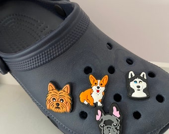 Dog Jibbitz Croc Shoe Clog Charms Decorations UK Corgi, Poodle, Dachshund, French Bulldog, Husky