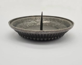 Candle Holder Base with Spike Antique Cast Iron 100mm