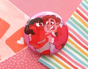 Cartoon Ships - Steven & Connie - Steven Universe - 38mm Pinback Button Badge