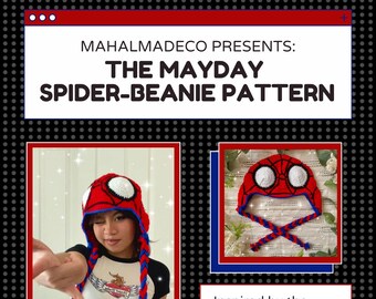 Crochet PATTERN Mayday Spider-man Spiderverse Inspired Beanie by MahalMadeCo