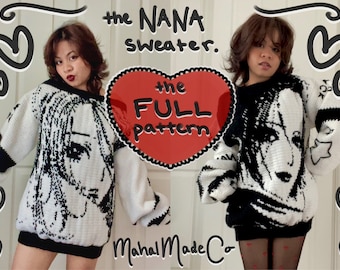 The NANA Sweater, The Full Crochet Pattern by MahalMadeCo (PDF, Digital File)