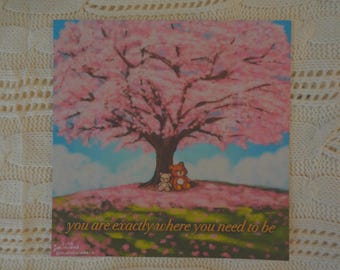 you are exactly where you need to be - 8" x 8" print by mahal made co.