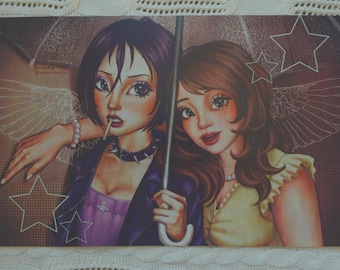 nana and hachi - 11" x 17" art print