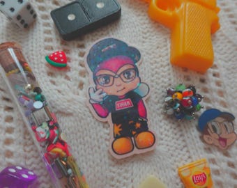 Swag Jollibee Swagapino Inspired Die-Cut 3" Sticker by MahalMadeCo