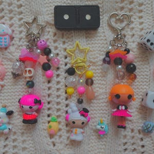 Lalaloopsy Tinies Bead Doll Keychains, Various Characters in Different Rainbow Colors