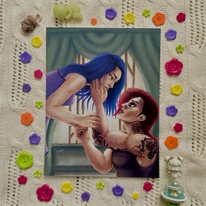 CaitVi 8.5&quot; x 11&quot; Art Print by MahalMadeCo; Caitlyn x Vi, Arcane League of Legends Fan Art