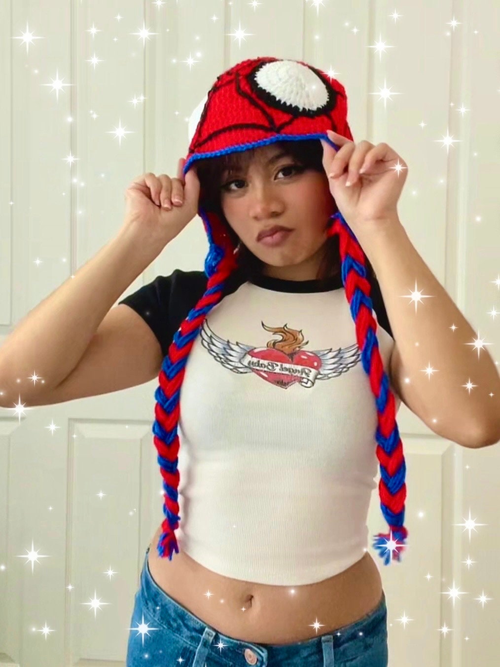 Spiderverse Pattern Crochet PATTERN Mayday Spider-man Spiderverse Inspired Beanie by ...