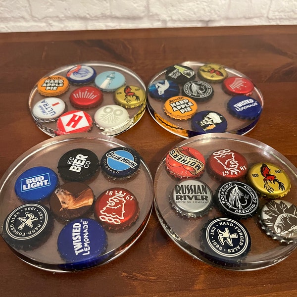 Beer Bottle Cap Art Etsy