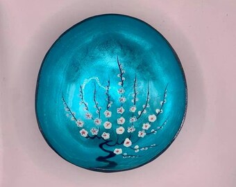 Hand Painted- Hand Crafted Coconut Altar/Intention bowl