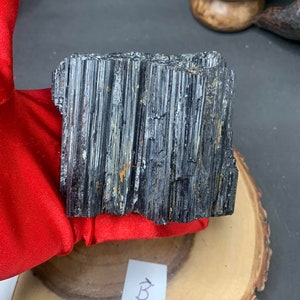 Rough Black Tourmaline Stone, Extra Large, Chunk Log Raw, Protection Grounding, High Quality Stone B is the only one left image 7