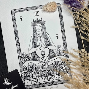 lll THE EMPRESS Tarot Card A5 Art Print Only Celestial Astronomy Boho wall décor