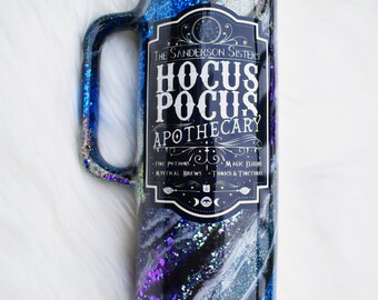 Witch Hocus halloween inspired 20oz epoxy tumbler with handle