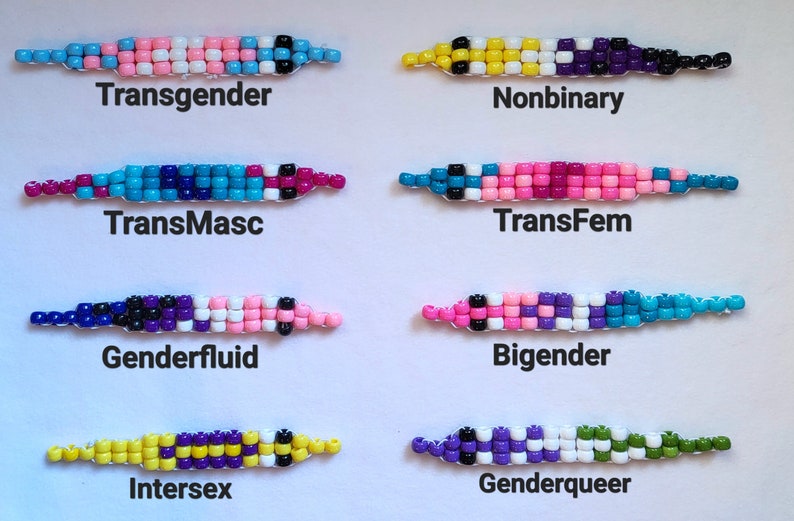 Kandi Worm on a String Pride Fidgets Etsy