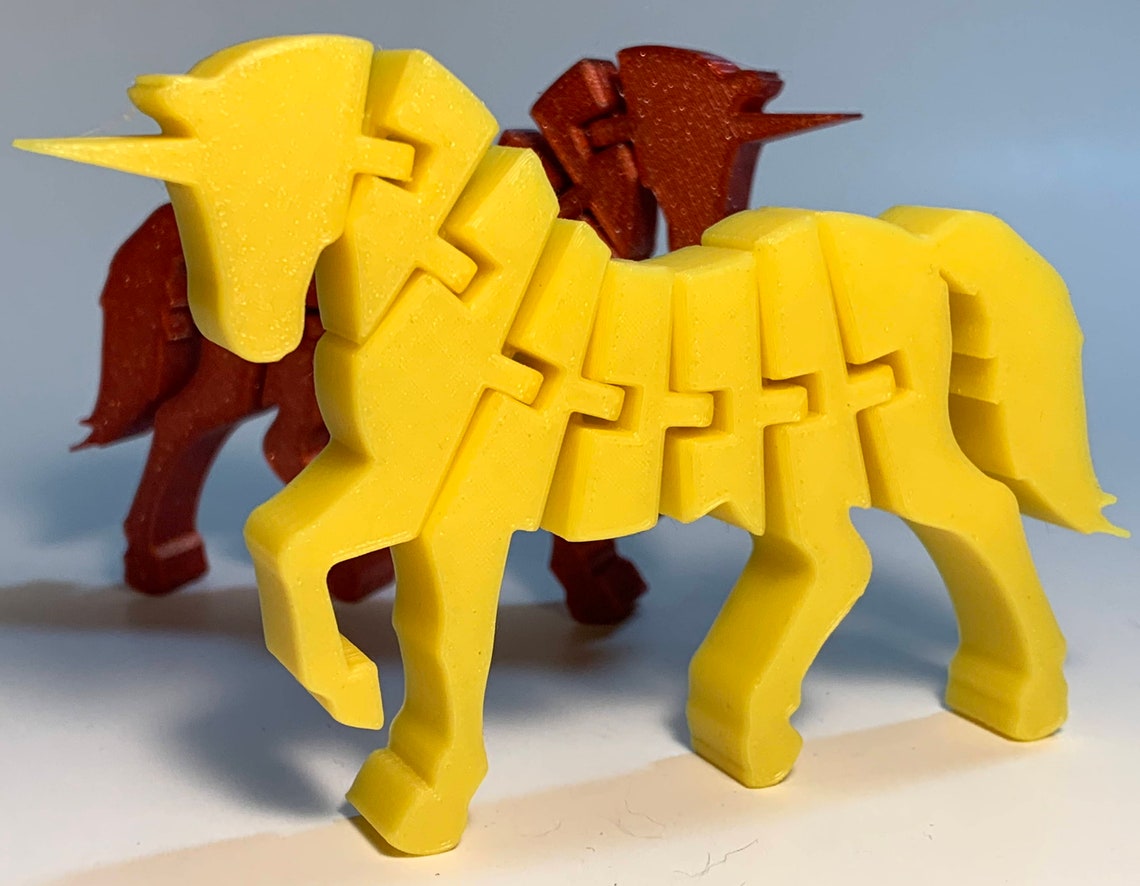 3D Printed Articulated Flexunicorn Etsy