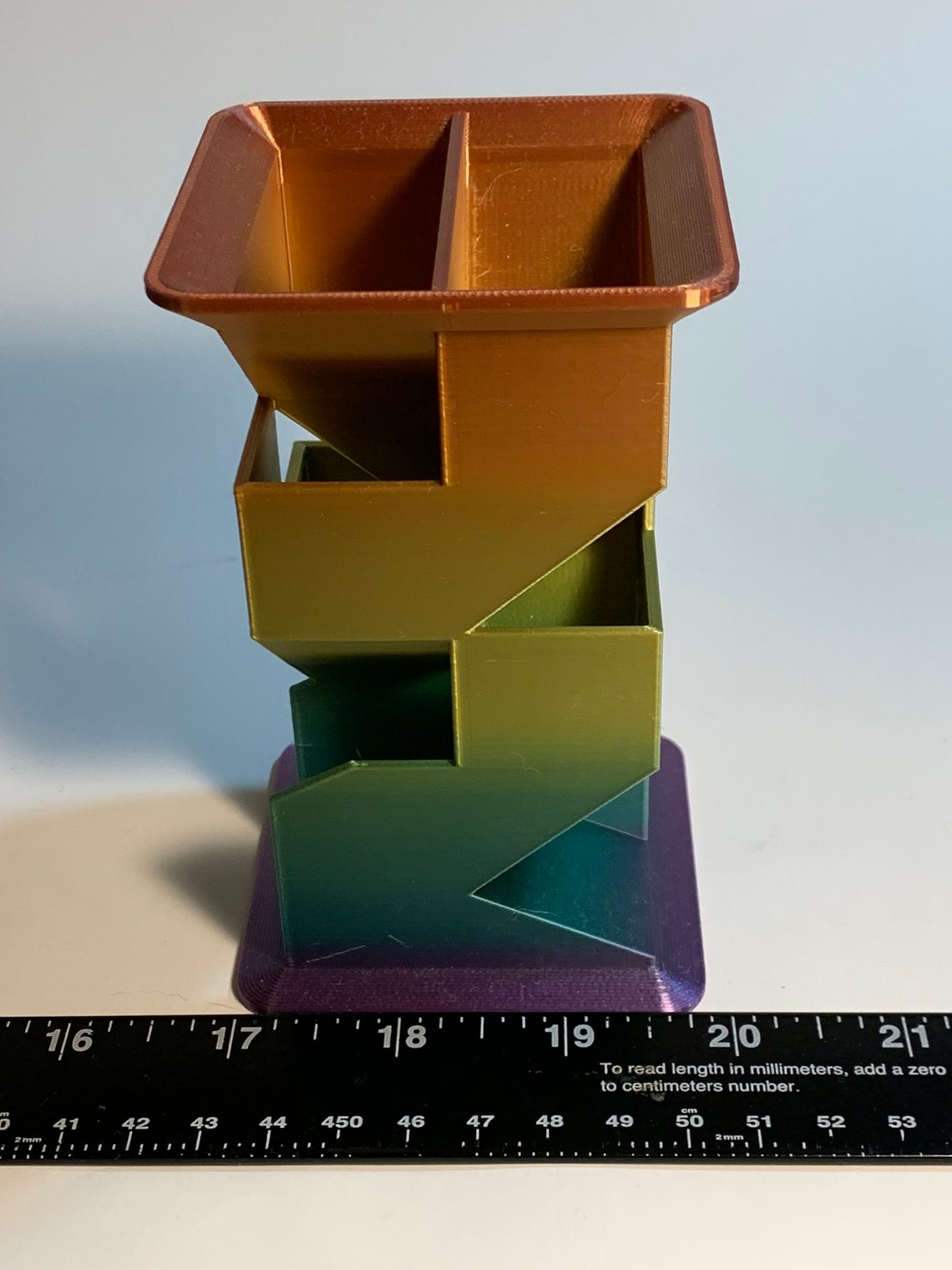 Rainbow Compact Dice Tower 3D Printed Etsy