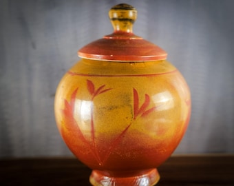 Onggi pot, 1 gallon, handmade porcelain, shino glaze