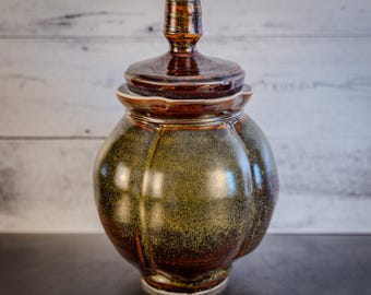 Handmade 2 quart altered porcelain fermentation crock