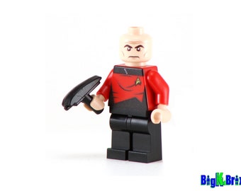 CAPTAIN Jean Luc Picard Custom Printed on brand name figure parts! Star Trek inspired