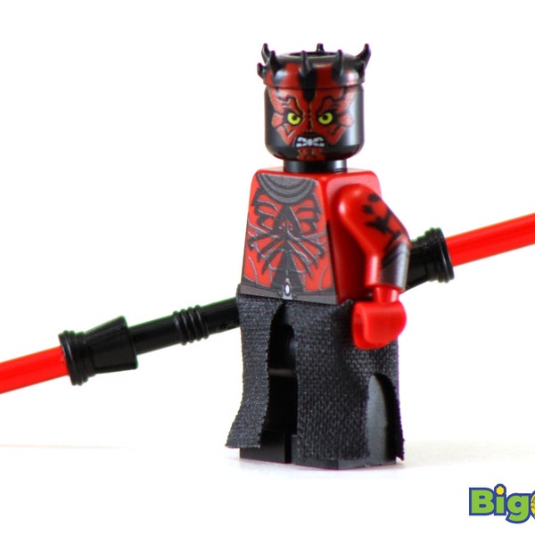 DARTH MAUL Custom Printed Lego Minifigure! Star Wars