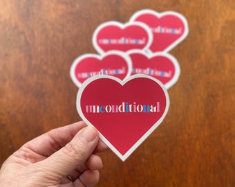 Transgender Pride Sticker  Unconditional Love Symbol