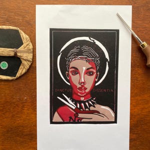 Feminist Linocut Art Print: Resistance Movement Artwork, Limited Edition
