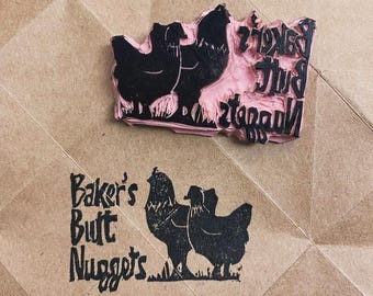 Custom Rubber Stamp for Chicken Lovers and Homesteaders Personalized Handmade