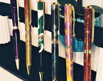 Hand-turned/handmade/acrylic/Twist pens