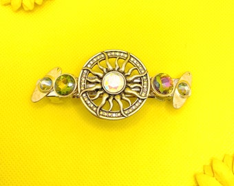 Fantasy Explorer Sun Rhinestone Colorful Barette Hair Accessory