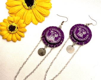 IPA Lagunitas Recycled Beer Bottle Cap Orecchini circolari pendenti