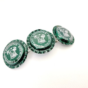 Lagunitas Beer Bottle Cap Barette Hairclip Green