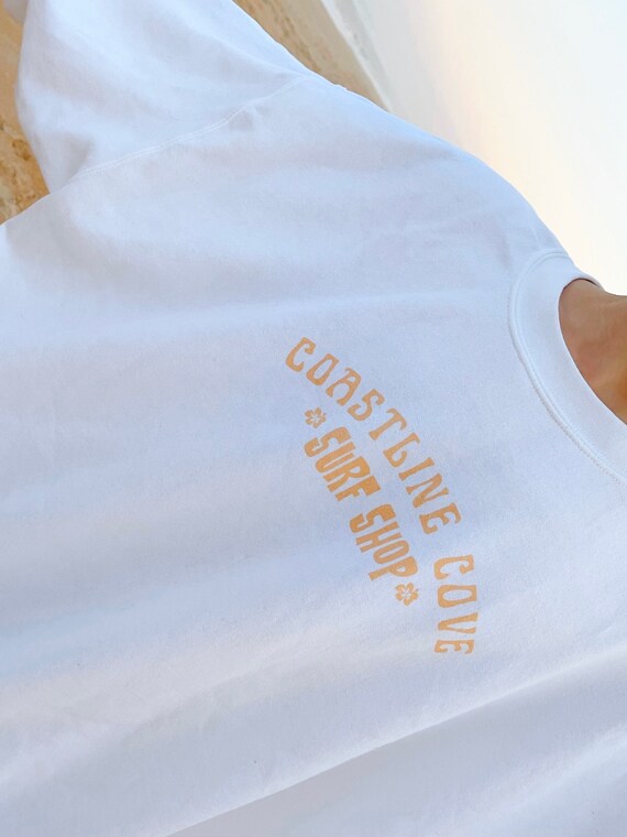 Coastline Cove SURF SHOP Crewneck Sweatshirt Etsy Canada