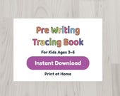 Tracing Workbook for Kids Ages 3โ5 | Preschool Pre-Writing, Shapes, Mazes & Coloring | Printable PDF