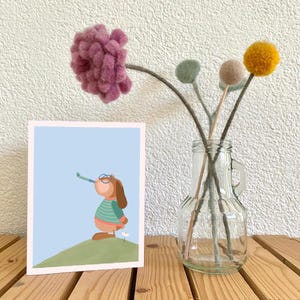 Corne de fête carte d'anniversaire / Carte d'anniversaire d'enfants / Carte de bébé / Fait main