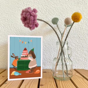 Geburtstagskarte Kuchen / Grußkarte / Baby Karte / Kinder Geburtstagskarte / Handgemacht