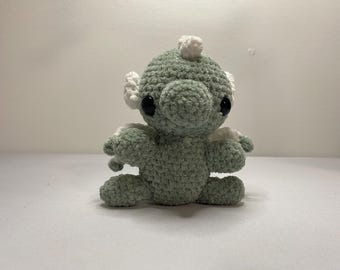 crocheted baby dragon