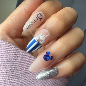 Disney Dream Press On Nails | Disney Nails | DisneyWorld | Glue On Nails | Fake Nails | Short Nails | Gifts For Her | Vacation Nails