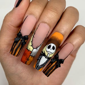 Kürbis König Drücken Sie auf die Nägel | Halloween-Sarg Nägel