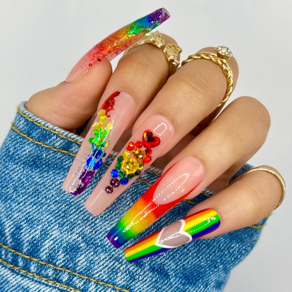 Pride Louis Vuitton nails in Jelly - Talk To The Hand