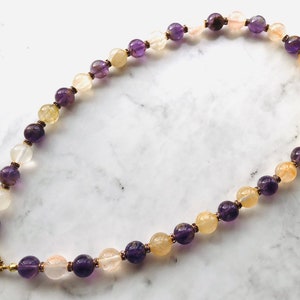 Purple Rutilated and Orange Quartz