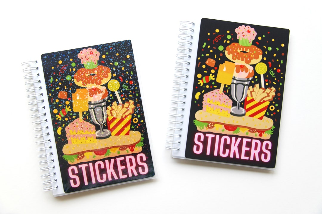 Reusable Sticker Album, Candy, Glitter, Holographic, Customizable, 5 X ...