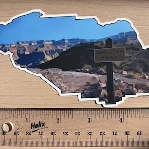Grand Canyon Skeleton Point Vinyl Sticker - Hiker Gift