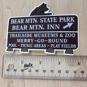 Bear Mountain State Park | NY | New York State Parks | Hudson Valley | Park Sign | Trails | Hiker Decal | Cycling Decal | Vinyl Sticker