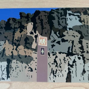 Mojave Preserve Hiking Trail Pop Art Print or Sticker