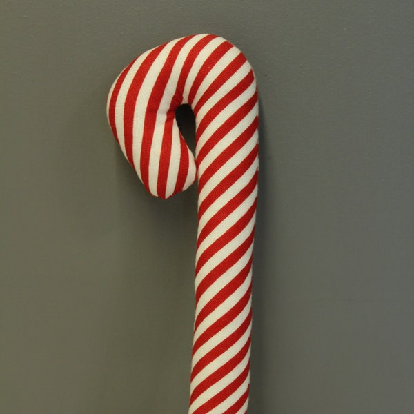 Stuffed Fabric Candy Cane - Small Stripes