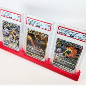 PSA Graded Card Display Stand – Holds 3 Slabs, Trading Card Holder