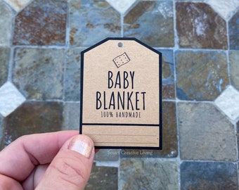 Printable Baby Blanket Tags – Handmade Knit or Crochet (PDF Download)