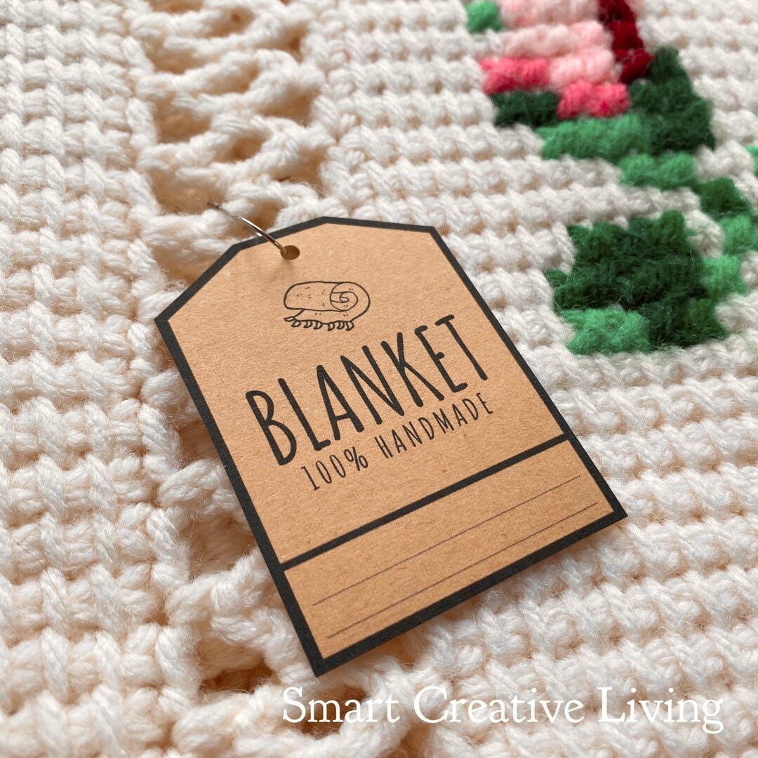 PRINTABLE Blanket Tags Price Labels for Crocheted or Knit Handmade